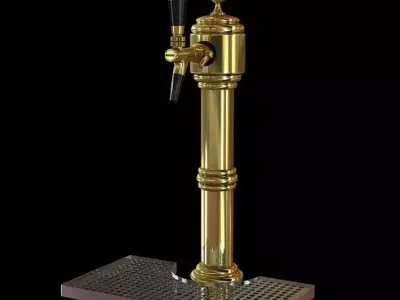 Brass Beer Tap 3D model