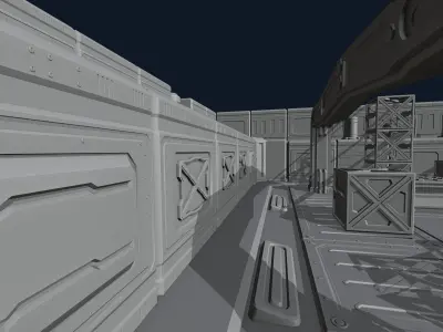 SciFi elements set 3D model