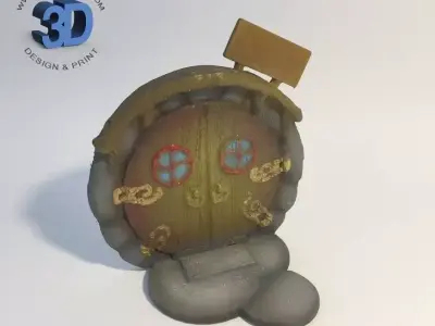 Round Fairy Door 3D print model