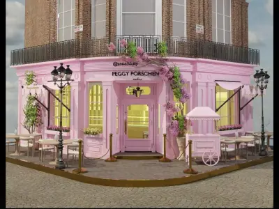 peggy porschen cafe london 3D model