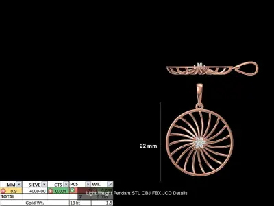 24 Light Weight Pendant STL OBJ FBX JCD Details Collection 3D Model Pack