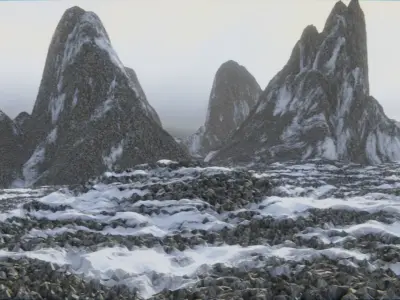 Landscapes 1 - Snowy Mountain 1d 3D model