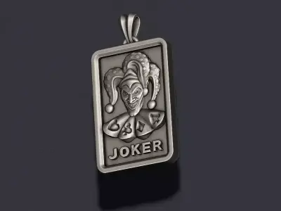 Joker playing card pendant light 3D print model 3D print model