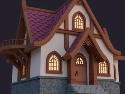 Fantasy House 3 Low-poly 3D model