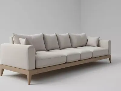 Modern Sofa Set 3D Model  Game-Ready PBR Textures 3D model