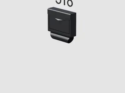 041 Modern Mailboxes 01 Wallmounted 00 Low-poly 3D model