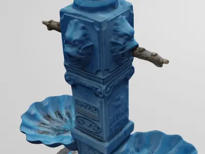 Old Drinking Fountain Free 3D model