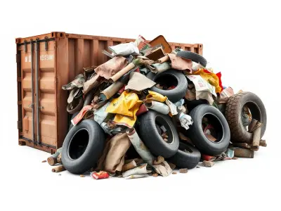 Urban Waste Environment Scene model pack Low-poly 3D model