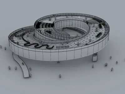 Denmark Pavilion with GH Script by BIG Architect  3D model