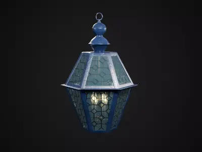 Verdigris Lanterns Low-poly 3D model