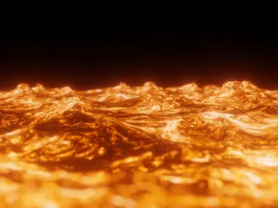 Animated Lava Low-poly 3D model