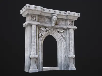 Antique Stone Arch Low-poly 3D model