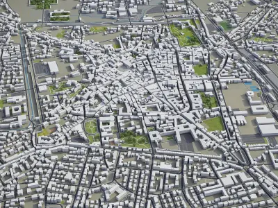 Pistoia - 3D City Model Low-poly 3D model