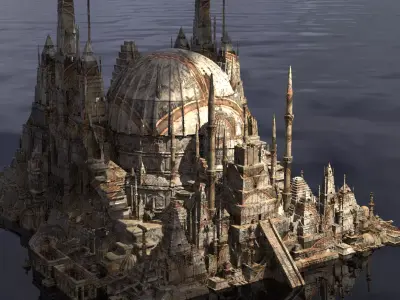 Islamic Golden Age Saladins Palace 3D model