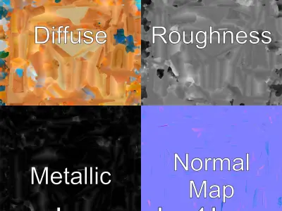 Cartoon Toy Storage Cabinet with Rounded Doors Low-poly 3D model