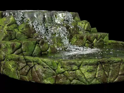 WATERFALL FOUNTAIN CASCADE  NO8 A 3D model