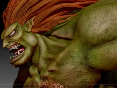 Blanka Street Fighters 3D model