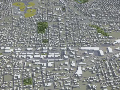 Las Cruces Low-poly 3D model