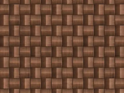Geometric 3D Wood Mosaic Wall Tiles PBR Texture