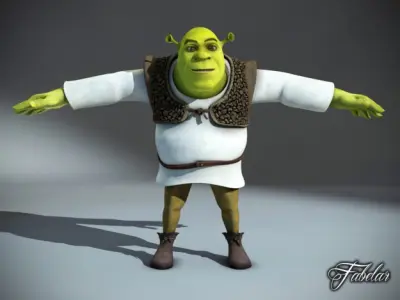 Shrek rigged 1 0 3D model