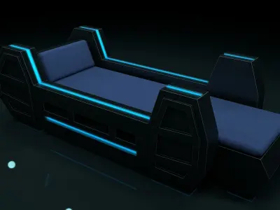 Sci Fi Bed 3D model order