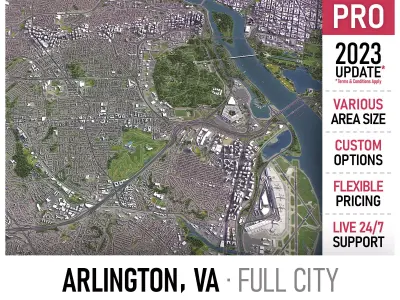 Arlington Low-poly 3D model