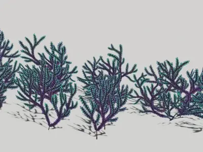 Glowing alien herbs 5 Low-poly 3D model