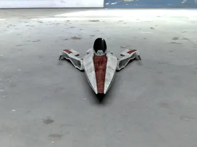 Star Wars Aurek class A-Wing starfighter 3D print model