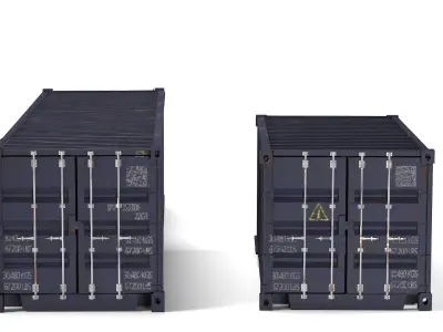 Container ruined cargo PBR 3D model