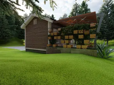 House - Exterior-Interior Scene 3D model 3D model