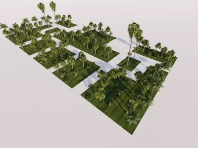 public park-Private Park Landscape 3D model