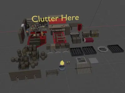 Modular Dungeon Set Free 3D model
