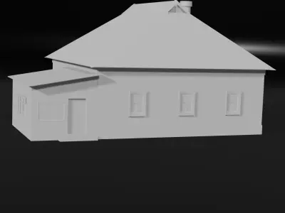 Old Village Soviet Republic  Low-poly 3D model 3D model