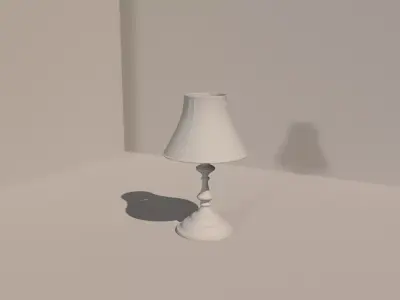 Old Classic Bedside Lamp Low-poly 3D model