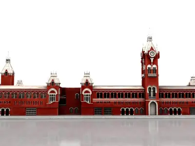 chennai central railway station 3D model