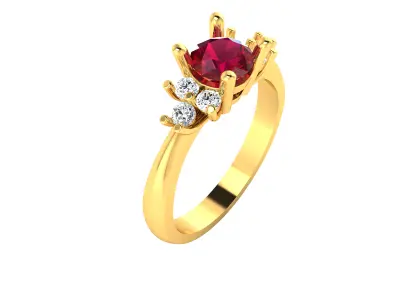 Women Ring  Render 3dm STL OBJ FBX Details 3D print model 190
