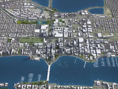 West Palm Beach Low-poly 3D model purchase