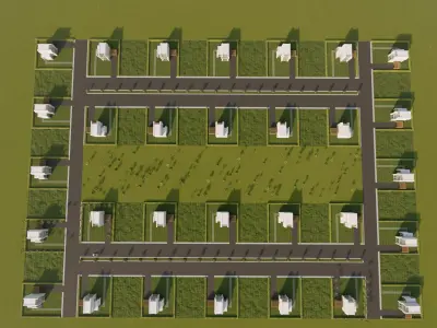 3D Dubai Villa Neighborhood  3D model