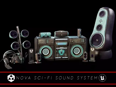 NOVA Sci-Fi Sound System 3D Model Pack