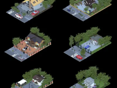 Six Captivating Homes for Your Virtual World 3D model