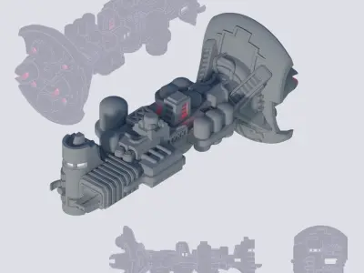 Space Freighter Cauldron 3D print model