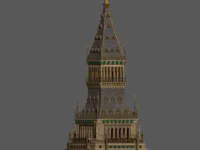 Palace of Westminster and Big Ben 3D model