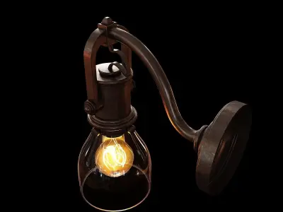 1920s Factory Sconce 3D model