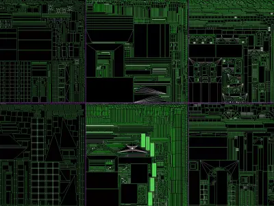Building Facade Collection 10 - 21 pieces 3D model