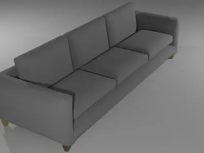 Modern looking minimalist Sofa Low-poly 3D model