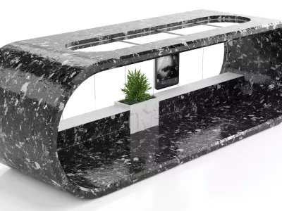 Oval busstop big 3D model