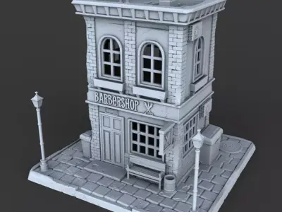 Old Town Architecture 3D print model