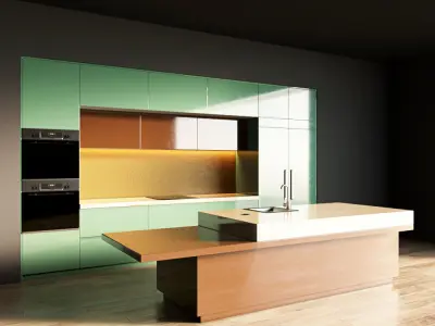 73-Kitchen1 glossy 7 3D model
