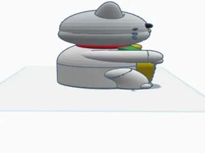 Japan Gorgeous Cat Low-poly 3D model