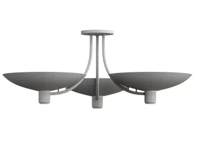 Rossie 6 Light Semi Flush  3D model